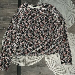 Art Class Girl’s Velvet Floral Top-Size XL 14/16